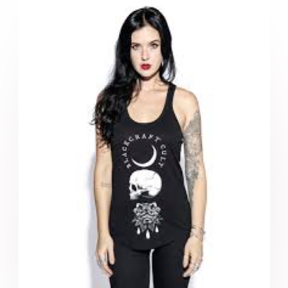 Women’s Razor back tank top- black craft cult